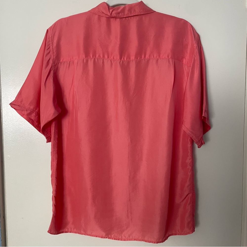 3 for $25! The Limited‎ Coral Silk relaxed Shirt, size small - Picture 5 of 5